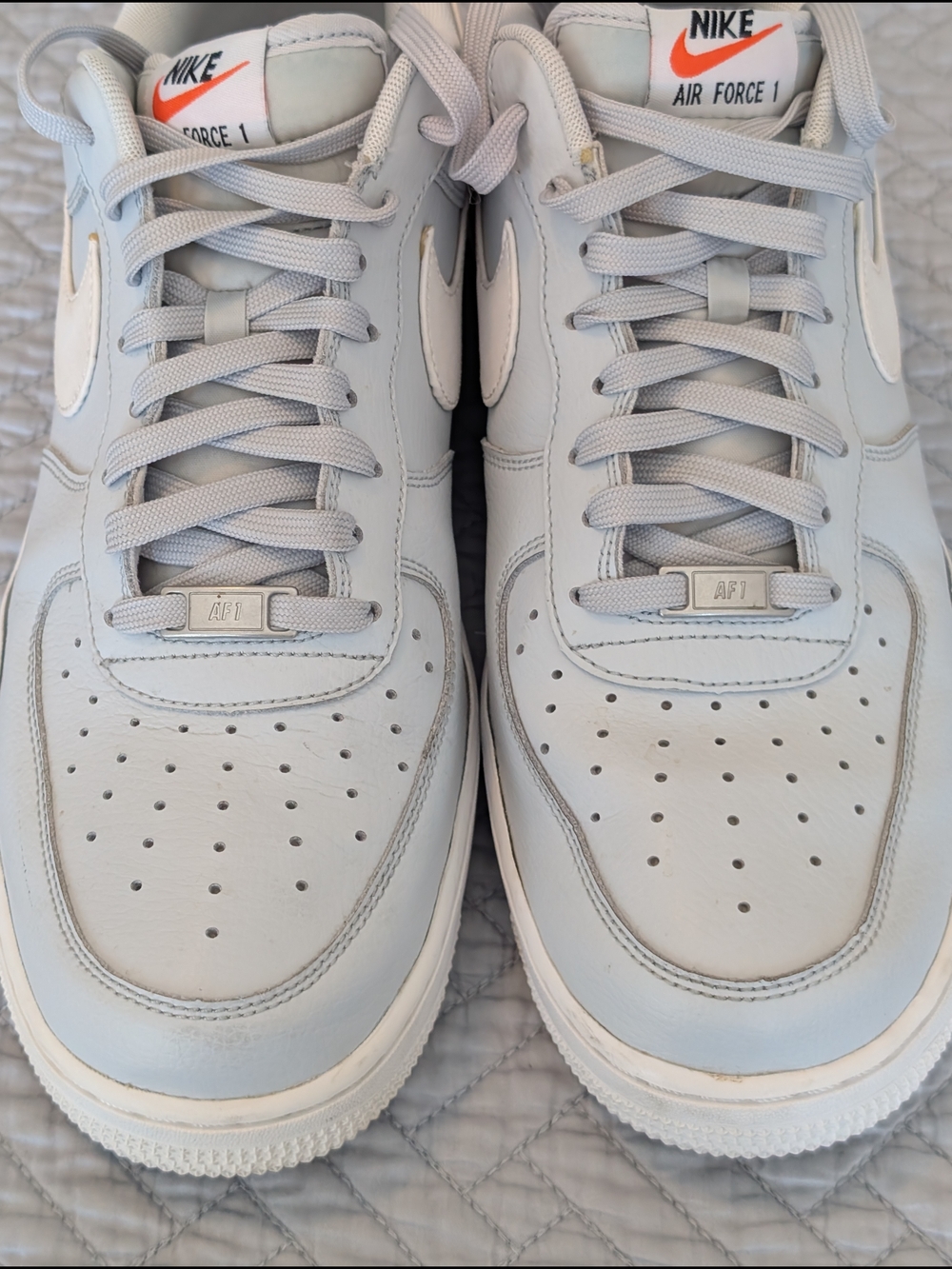 Nike Air Force 1 Low Light Blue  White Sneakers Size 13 (0326) - Picture 13 of 14